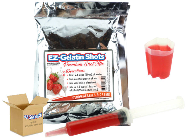 Strawberry Daiquiri Gelatin Shot Mix – EZ-Gelatin Shot Products