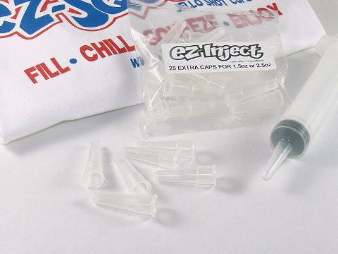 25 Pack Extra Injector Caps (any size)
